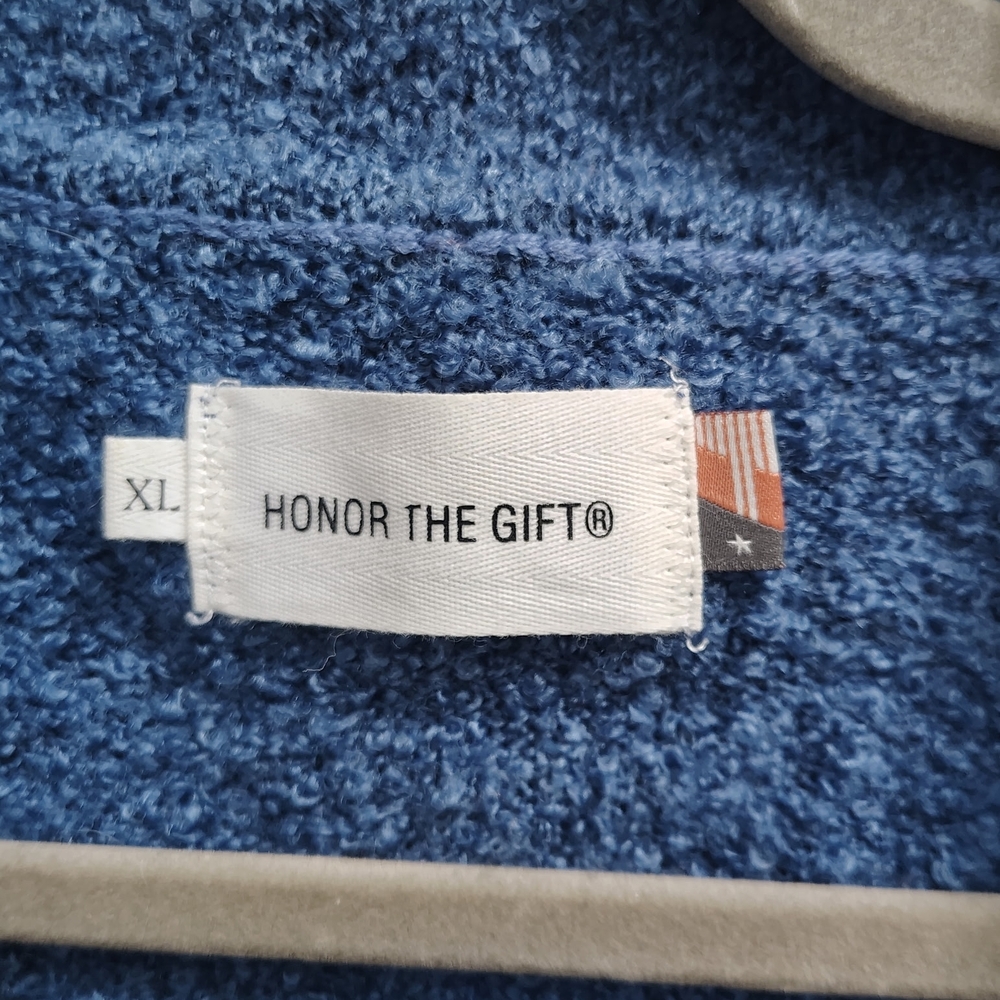 Honor The Gift Blue and White V-Neck Sweater - Picture 4 of 4